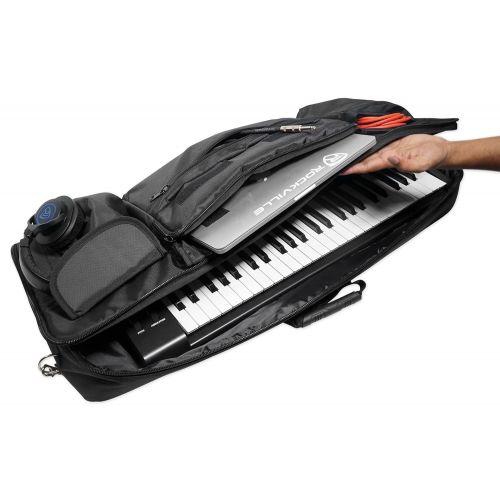  Rockville Bag Backpack Case for M-Audio Keystation 49 II Keyboard Controller