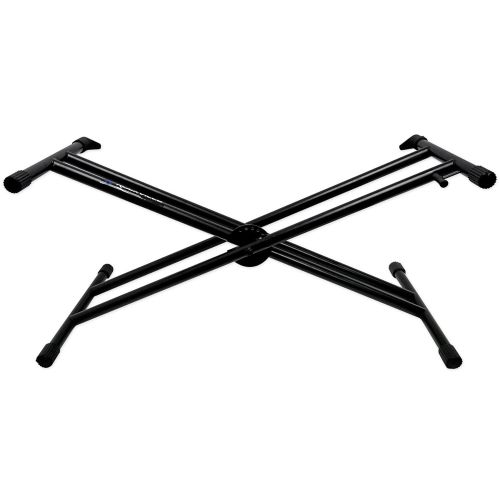  Rockville Double X Braced Keyboard Stand+Push Button Lock For Korg Pa700