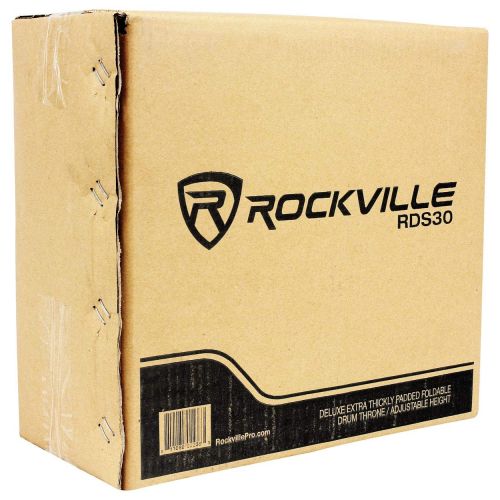  Rockville RDS30 Deluxe Thick Padded Foldable Drum Throne Stool Adjustable Height