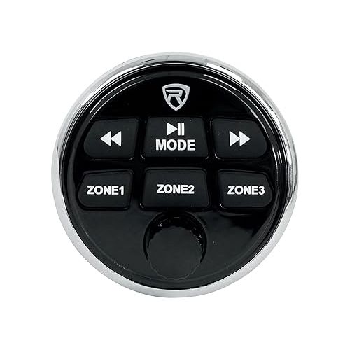  Rockville RGHR-ZA 4 Zone Marine Gauge Hole Receiver Bluetooth App Control+Remote