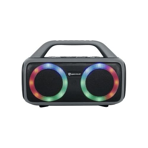  Rockville RRB50 Large and Loud Portable Bluetooth Speaker with LED