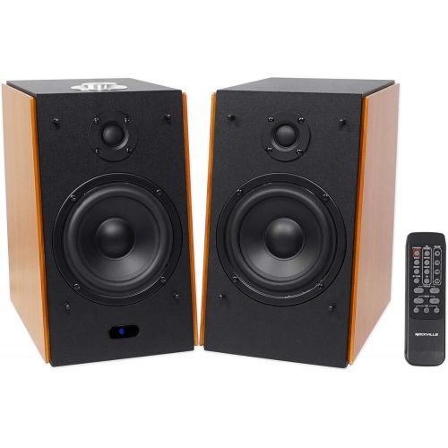  [아마존베스트]Rockville HD5 Pair Powered Bookshelf Speakers Bluetooth Monitor Speaker System 5 inch