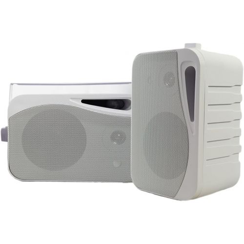  [아마존베스트]Pair Rockville HP4S 4 Outdoor/Indoor Home Theater Speakers with Swivel Bracket