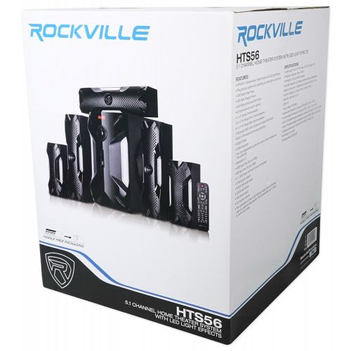  Rockville HTS56 1000w 5.1 Channel Home Theater System/Bluetooth/USB+8 Subwoofer