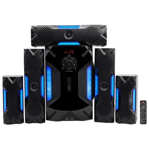  Rockville HTS56 1000w 5.1 Channel Home Theater System/Bluetooth/USB+8 Subwoofer