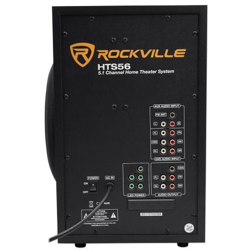  Rockville HTS56 1000w 5.1 Channel Home Theater System/Bluetooth/USB+8 Subwoofer