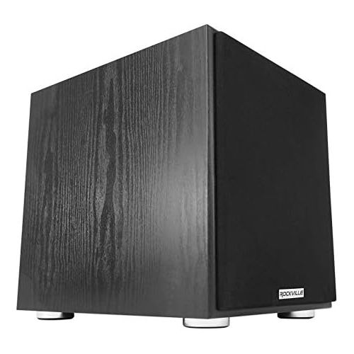  Rockville Rock Shaker 8 Inch Black 400w Powered Home Theater Subwoofer Sub