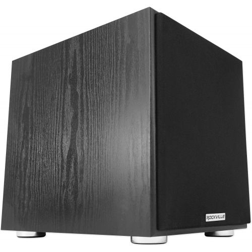  Rockville Rock Shaker 8 Inch Black 400w Powered Home Theater Subwoofer Sub