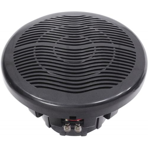  (2) Rockville MS10LB 10 2400 Watt Black Marine Boat 10 Free Air Subwoofers w/LEDs