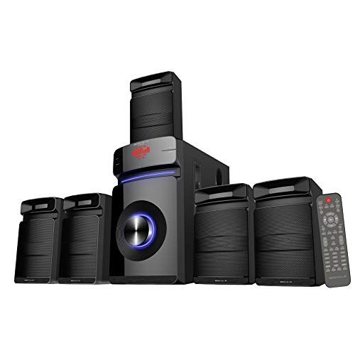  Rockville HTS45 600w 5.1 Channel Bluetooth Home Theater Audio System+Subwoofer