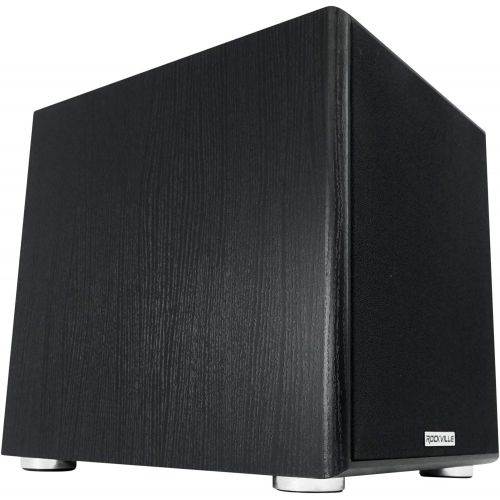  Rockville Rock Shaker 10 Inch Black 600w Powered Home Theater Subwoofer Sub