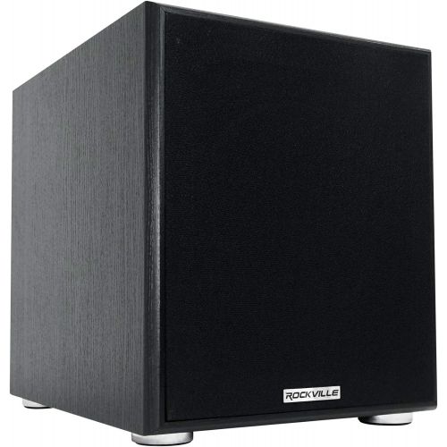  Rockville Rock Shaker 10 Inch Black 600w Powered Home Theater Subwoofer Sub