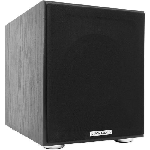  Rockville Rock Shaker 8 Inch Black 400w Powered Home Theater Subwoofer Sub