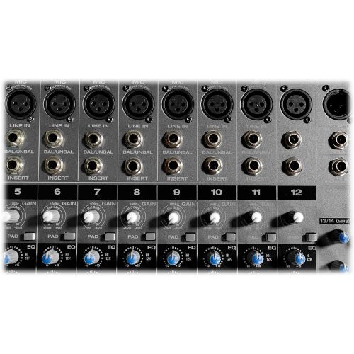  Rockville RPM1470 14 Channel 6000w Powered Mixer, USB/Effects+3 Mics+Case+Cables