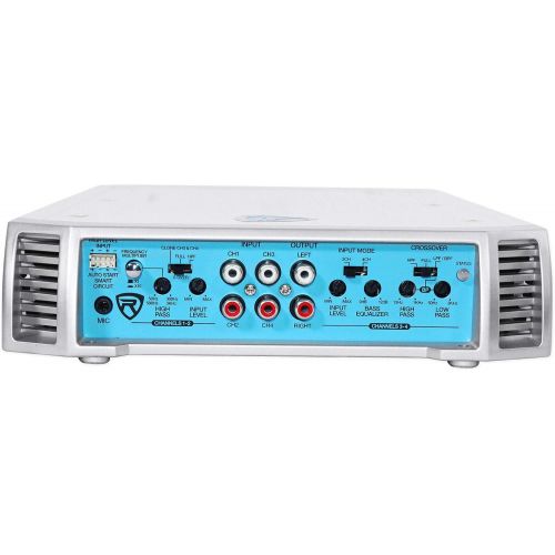  Rockville RXM-F3 1600 Watt Marine/Boat 4 Channel Amplifier Amp+PA Microphone