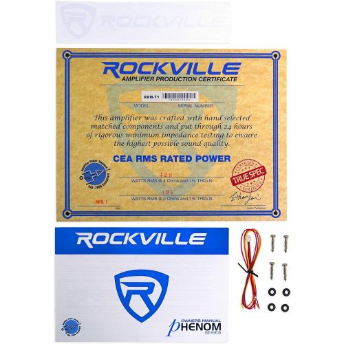  Rockville RXM-T1 1500 Watt Peak Marine/Boat 2 Channel Amplifier Stereo Amp