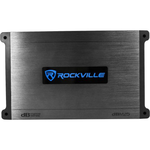  Rockville DBM25 1400 Watt 2 Channel Marine/Boat Amplifier Amp W/Silicone Covers