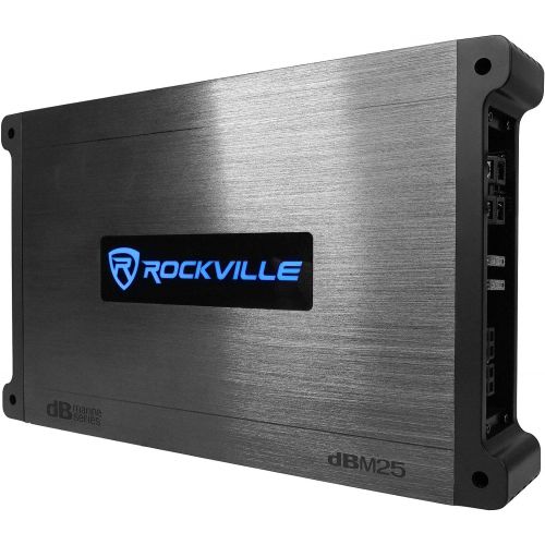  Rockville DBM25 1400 Watt 2 Channel Marine/Boat Amplifier Amp W/Silicone Covers