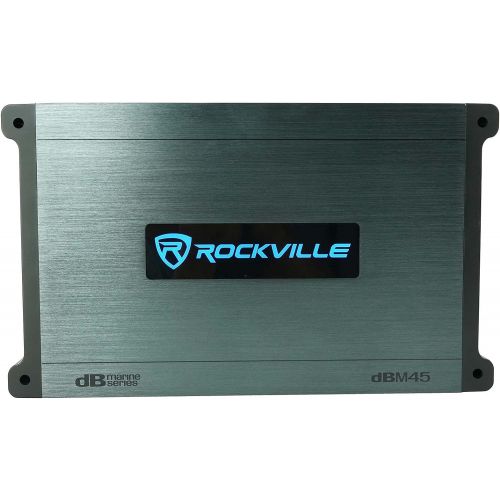 Rockville DBM45 4-Channel 2000w Peak/500w Dyno-Certified RMS Marine/Boat Amplifier