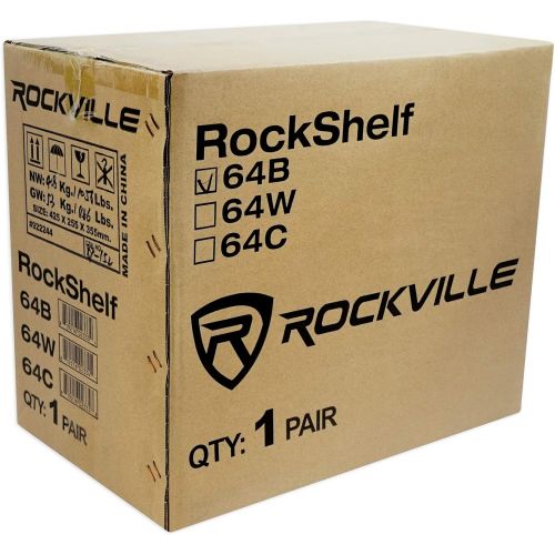  [아마존베스트]2 Rockville RockShelf 64B 400w Black 6.5 Home Theater Bookshelf Speakers/4 Ohm (ROCKSHELF 64B V2)