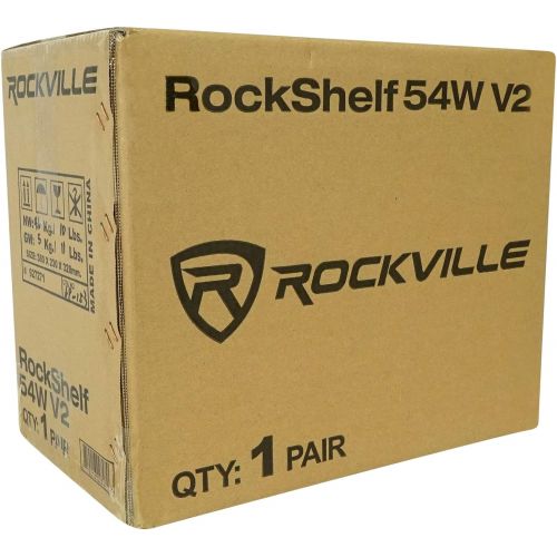  [아마존베스트]2 Rockville RockShelf 54W 360w White 5.25 Home Theater Bookshelf Speakers/4 Ohm, RockShelf 54W V2