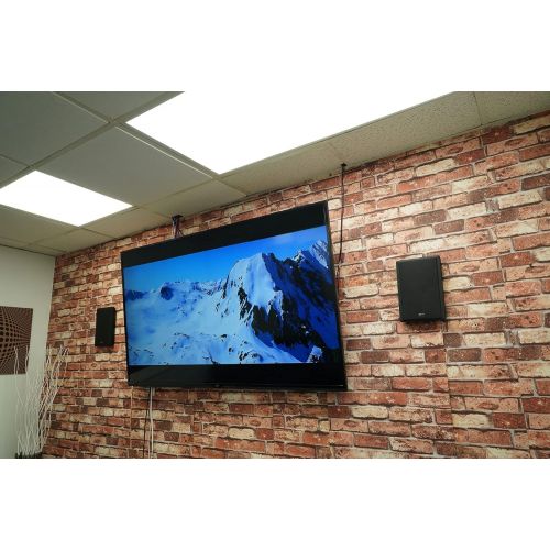  [아마존베스트]2 Rockville RockSlim Black Home Theater 5.25 240w Easy Wall Mount Slim Speakers