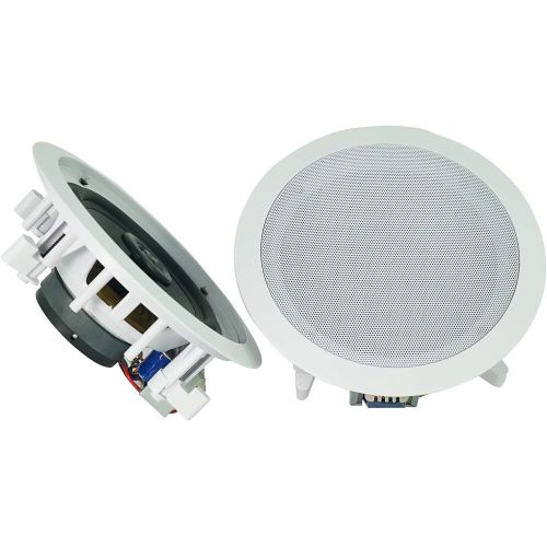  [아마존베스트]2 Rockville CC65T White 6.5 Commercial 70v Ceiling Speakers for Restaurant