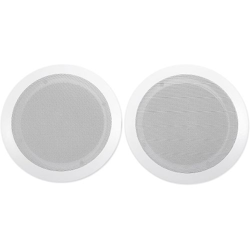  [아마존베스트]2 Rockville CC65T White 6.5 Commercial 70v Ceiling Speakers for Restaurant