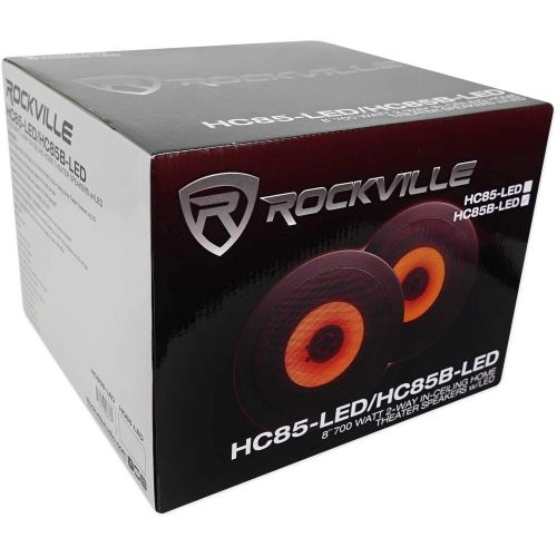  [아마존베스트](2) Rockville HC85B-LED 8 700 Watt in-Ceiling Home Theater Speakers w/Blue LED