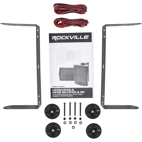  [아마존베스트](2) Rockville HP5S BK 5.25 Outdoor/Indoor Swivel Home Theater Speakers in Black