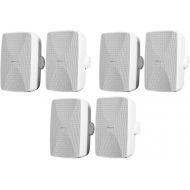 [아마존베스트](6) Rockville WET-7020W White 70V 5.25 Commercial Indoor/Outdoor Wall Speakers
