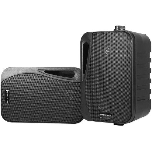  [아마존베스트]Pair Rockville HP4S BK 4 Outdoor/Indoor Swivel Home Theater Speakers in Black