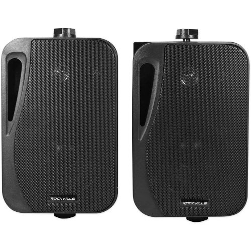  [아마존베스트]Pair Rockville HP4S BK 4 Outdoor/Indoor Swivel Home Theater Speakers in Black