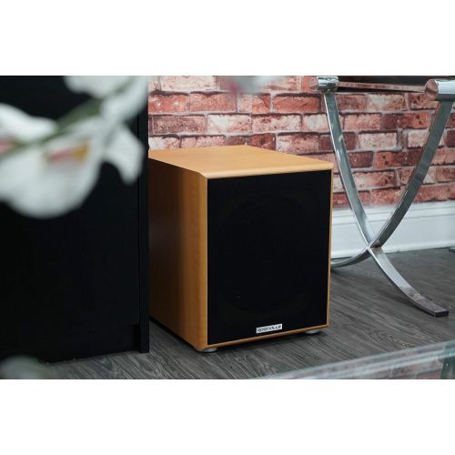  [아마존베스트]Rockville Rock Shaker 10 Inch Wood 600w Powered Home Theater Subwoofer Sub, Rock Shaker 10 Wood