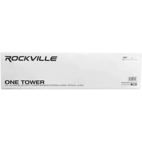  [아마존베스트]Rockville ONE-Tower All-in-One Tower Bluetooth Speaker System+HDMI/Optical/RCA