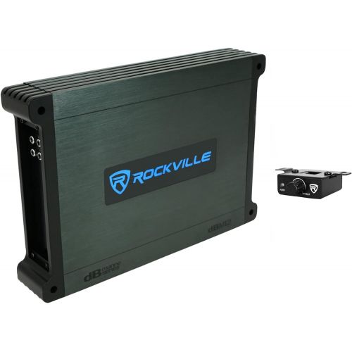  [아마존베스트]Rockville DBM12 2000W 2 Ohm Marine/Boat Mono Amplifier Amp W/Covers+Bass Remote