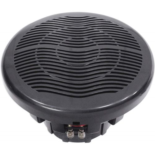  [아마존베스트](2) Rockville MS10LB 10 2400 Watt Black Marine Boat 10 Free Air Subwoofers w/LEDs