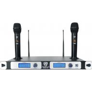 Rockville RWM-U2 20 Ch Dual UHF Handheld Rechargeable Wireless Microphone System