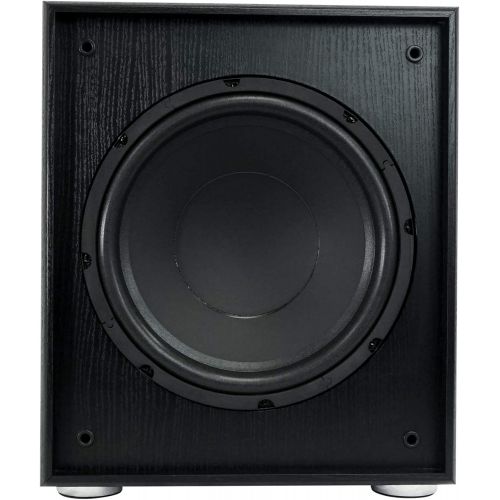  Rockville Rock Shaker 10 Inch Black 600w Powered Home Theater Subwoofer Sub