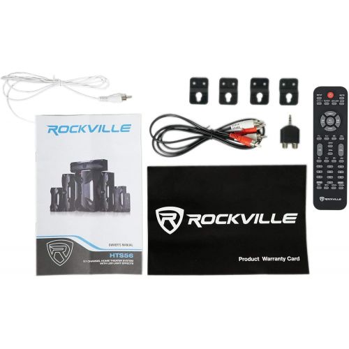  Rockville HTS56 1000w 5.1 Channel Home Theater System/Bluetooth/USB+8 Subwoofer