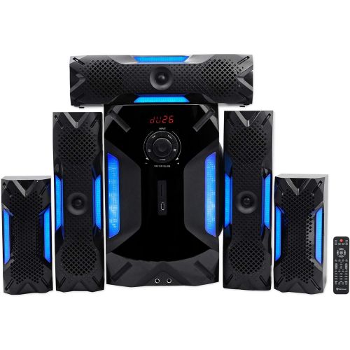  Rockville HTS56 1000w 5.1 Channel Home Theater System/Bluetooth/USB+8 Subwoofer