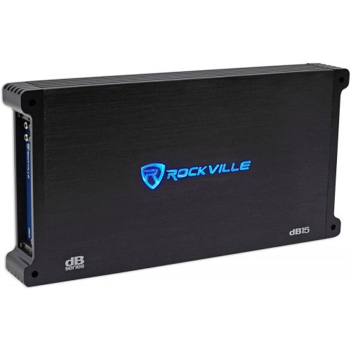  Rockville dB15 6000 Watt Peak/1500w RMS Mono 2 Ohm Amplifier Car Audio Amp