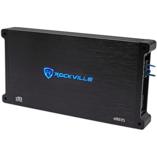  Rockville dB15 6000 Watt Peak/1500w RMS Mono 2 Ohm Amplifier Car Audio Amp