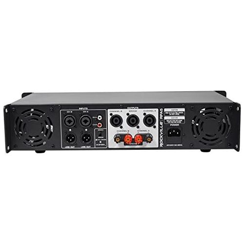  Rockville RPA5 1000w Peak / 400w RMS (200 x 2) 2 Channel Power Amplifier Pro/DJ Amp