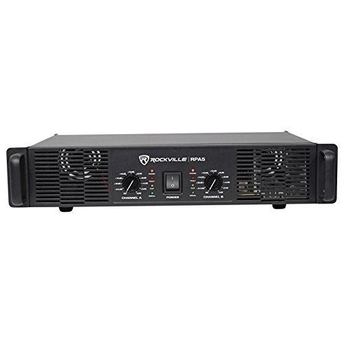  Rockville RPA5 1000w Peak / 400w RMS (200 x 2) 2 Channel Power Amplifier Pro/DJ Amp