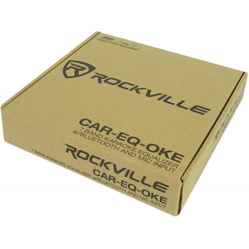  Rockville CAR-EQ-Oke Car Audio 7 Band Equalizer w Bluetooth + Mic Input Karaoke