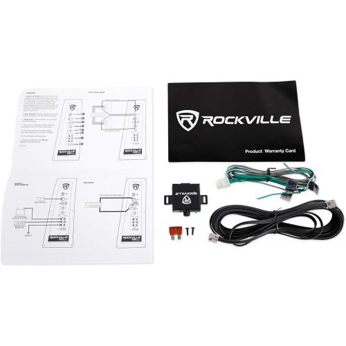  Rockville Rws12ca Slim 1200 Watt 12 Amplified Powered Car Subwoofer Enclosure