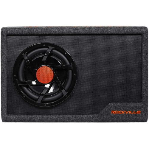  Rockville RWS10CA Slim 1000 Watt 10 Amplified Powered Car Subwoofer Enclosure