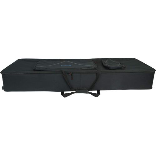  [아마존베스트]Rockville Rolling Bag 88 XL Padded Keyboard Case W/Wheels+Trolley Handle+Storage