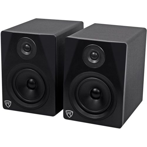  [아마존베스트]Rockville APM5B 5.25 2-Way 250W Active/Powered USB Studio Monitor Speakers Pair